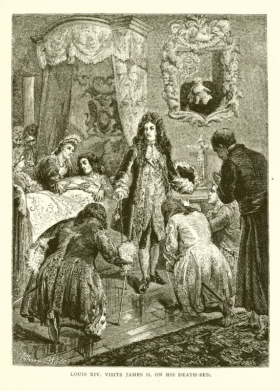 XIV. Lajos meglátogatja II. Jakabot. a halálos ágyán alkotó: English School