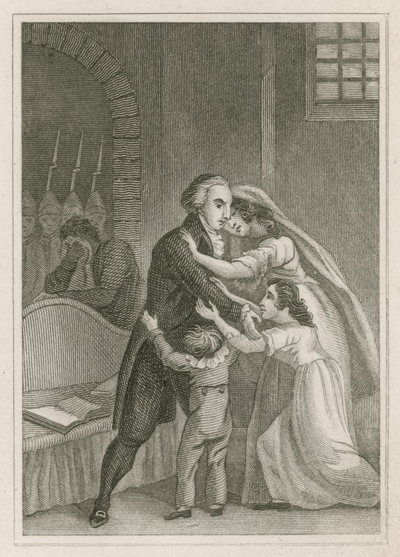 XVI. Lajos francia búcsút vesz családjától, 1793 alkotó: English School