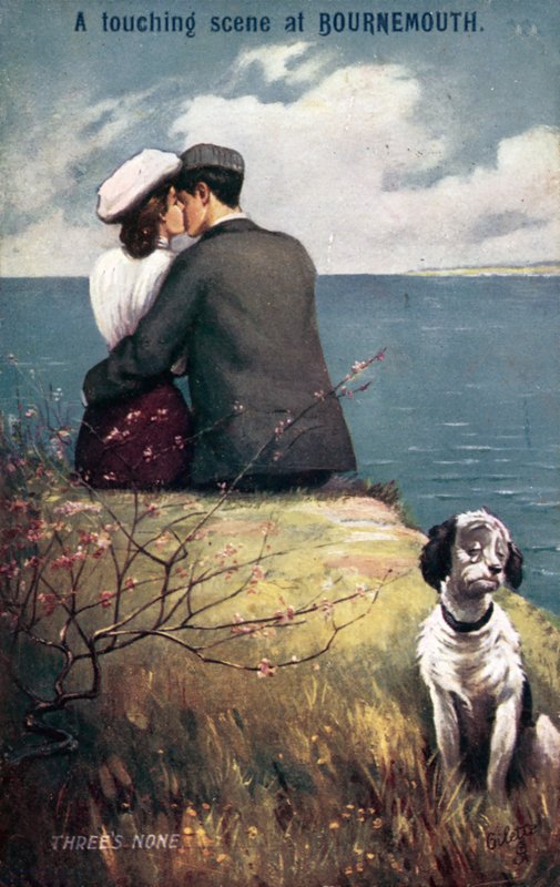 Szerelmesek Bournemouthban, kutya kizárva (színes litho) alkotó: English School