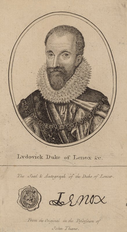 Ludovic Lenox hercege; portré és autogram alkotó: English School