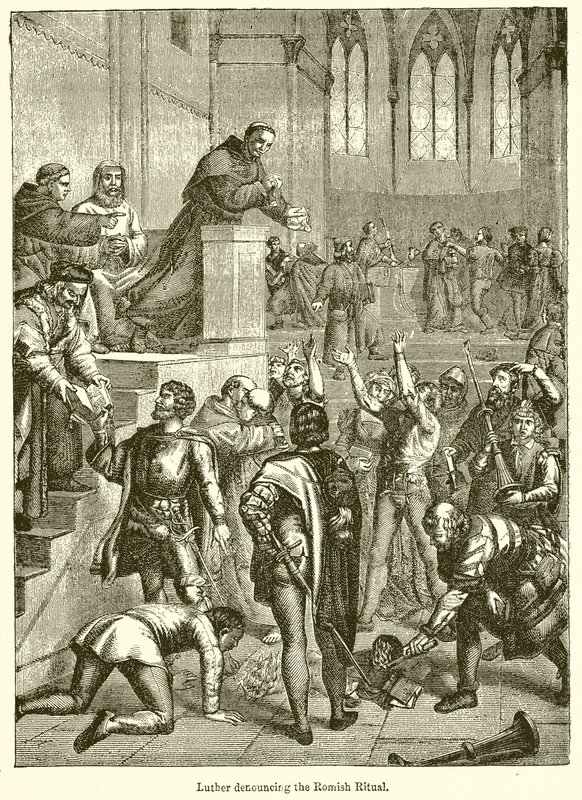 Luther elítéli a római rituálét alkotó: English School