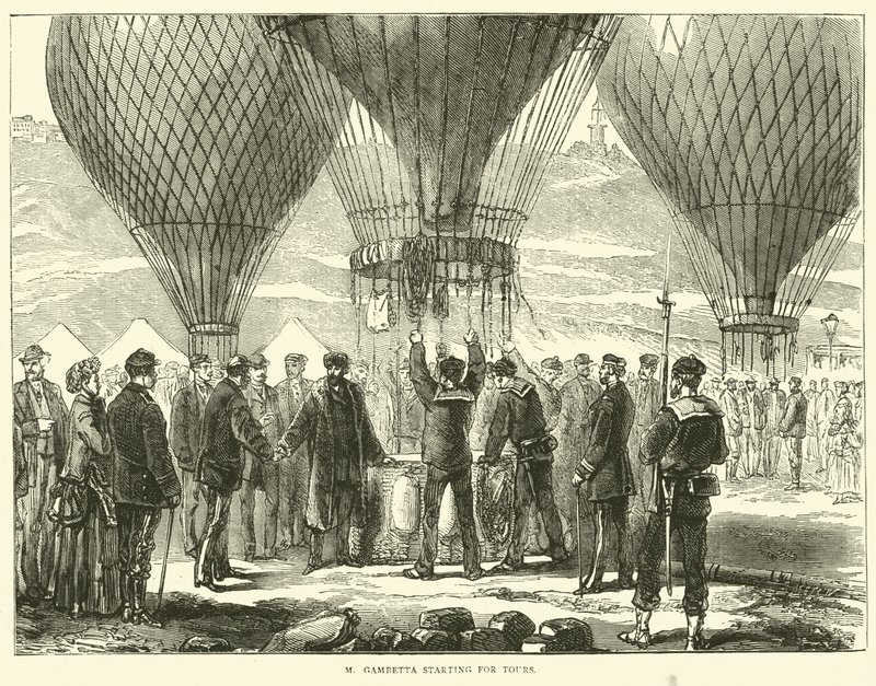 Az M Gambetta körútra indul, 1870. november alkotó: English School
