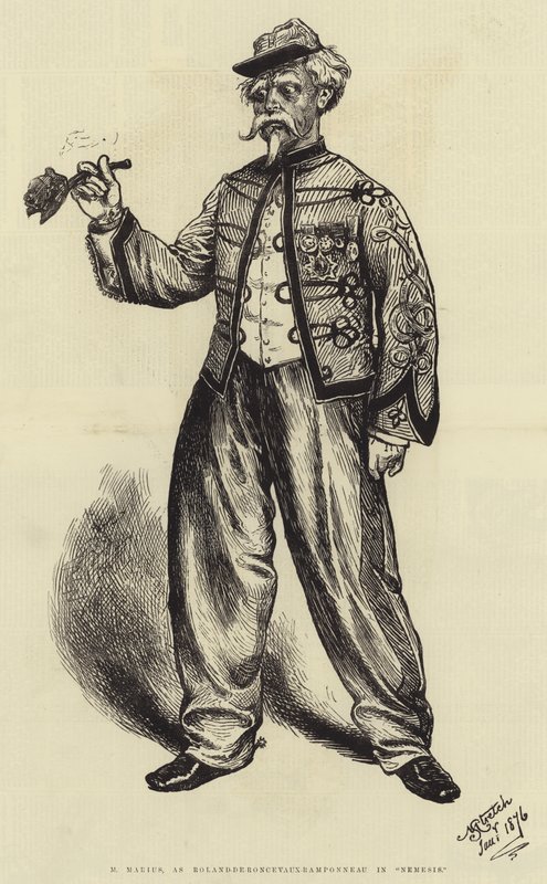 M Marius, mint Roland-de-Roncevaux-Ramponneau a Nemesisben (metszet) alkotó: English School
