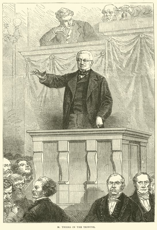 M Thiers a Tribune-ban, 1871 alkotó: English School