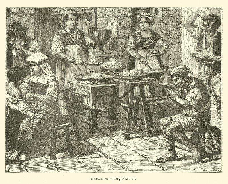 Makaróni bolt, Nápoly alkotó: English School