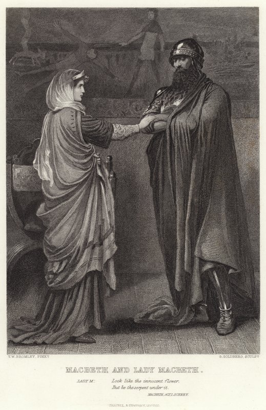 Macbeth és Lady Macbeth, Macbeth, I. felvonás, V. jelenet alkotó: English School