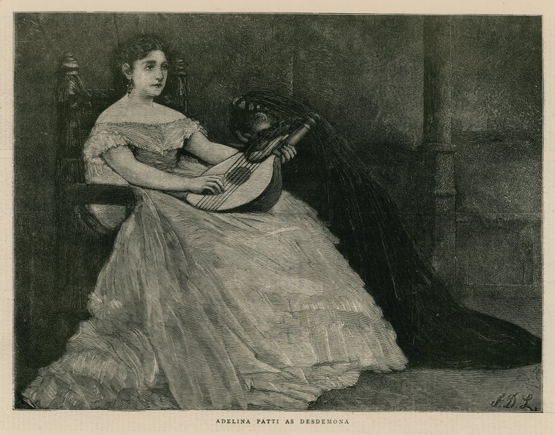 Madame Adelina Patti operaénekesnő, mint Desdemona alkotó: English School