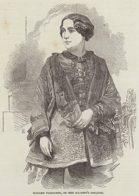 Madame Fiorentini, Őfelsége Színháza (metszet) alkotó: English School