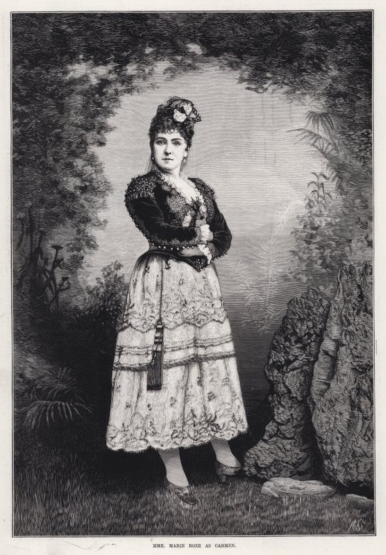 Madame Marie Roze mint Carmen (metszet) alkotó: English School