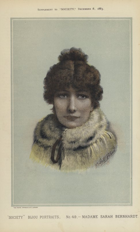 Madame Sarah Bernhardt (színes litó) alkotó: English School