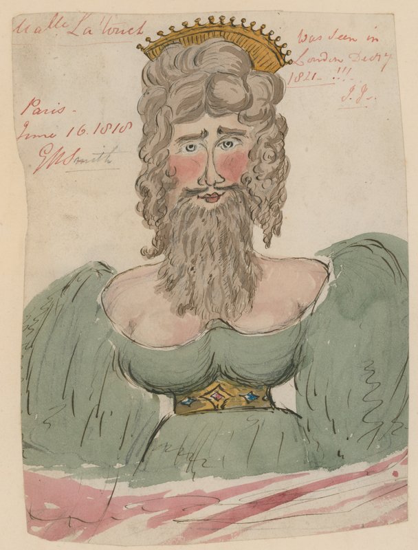 Mademoiselle Latouch, szakállas hölgy (wc papíron) alkotó: English School