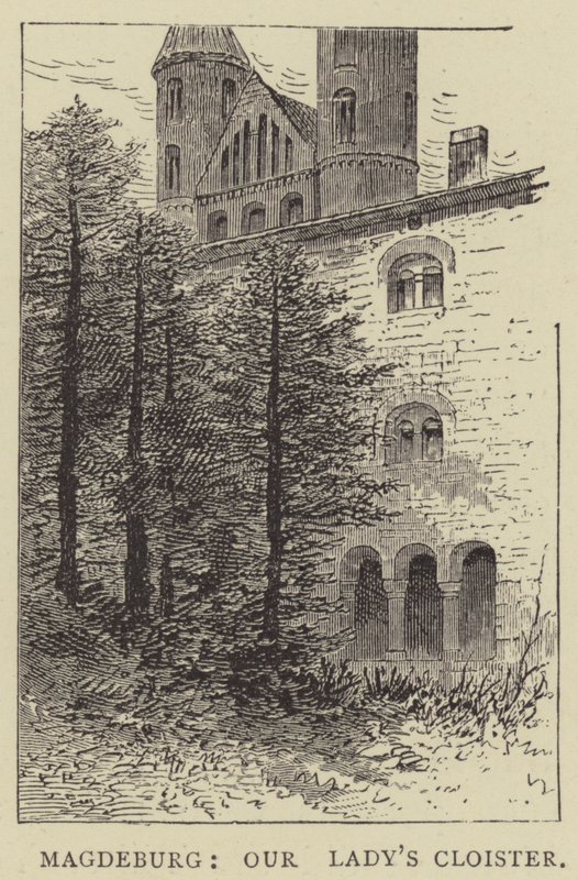 Magdeburg, Szűzanya kolostor (metszet) alkotó: English School