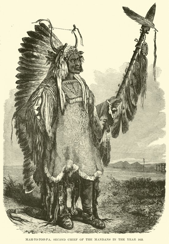 Mah-to-toh-pa, a mandánok második főnöke 1883-ban alkotó: English School
