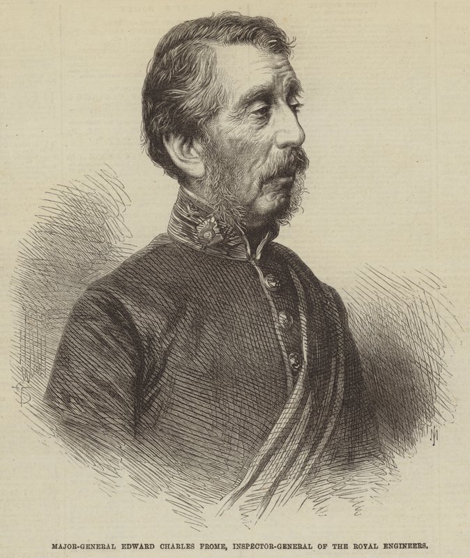 Edward Charles Frome vezérőrnagy, a Royal Engineers főfelügyelője (metszet) alkotó: English School