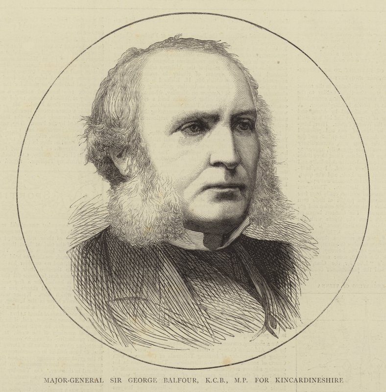 Sir George Balfour vezérőrnagy, KCB, Kincardineshire képviselője (metszet) alkotó: English School