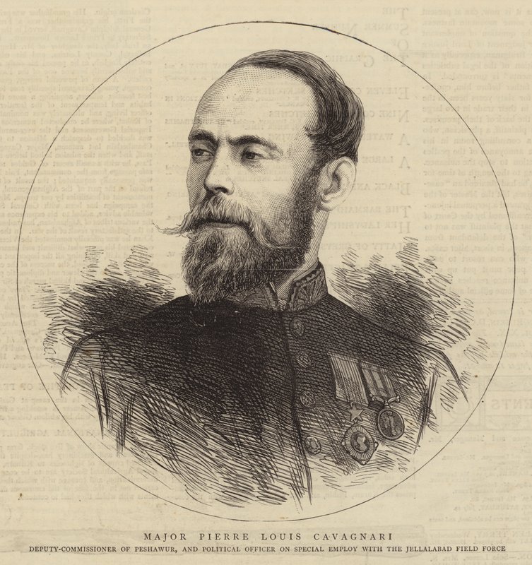 Pierre Louis Cavagnari őrnagy (metszet) alkotó: English School
