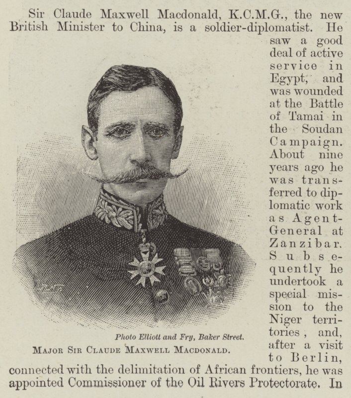 Sir Claude Maxwell Macdonald őrnagy (metszet) alkotó: English School