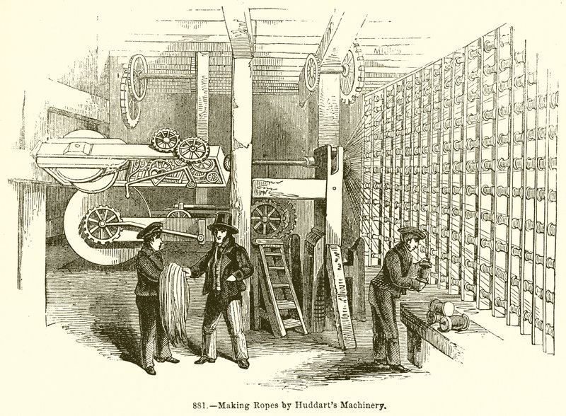 Kötelek készítése a Huddarts Machinery által alkotó: English School