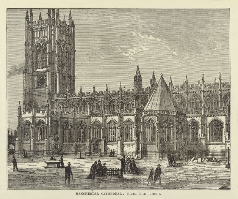 Manchesteri katedrális, délről alkotó: English School