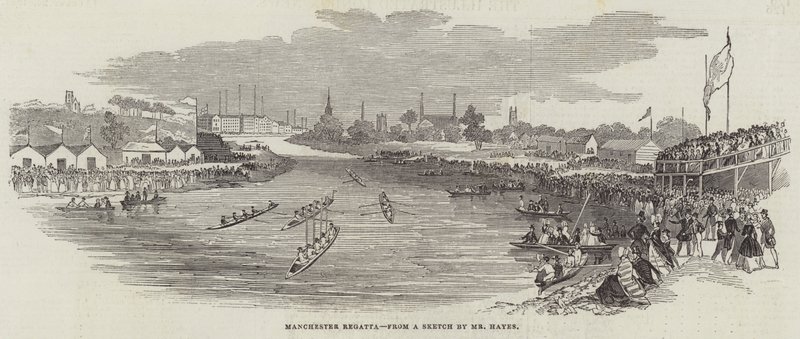 Manchester Regatta (metszet) alkotó: English School