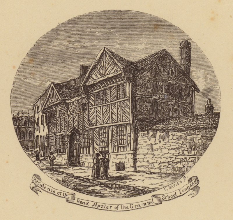 Manchester: a gimnázium igazgatójának lakóhelye, Long Mill (metszet) alkotó: English School