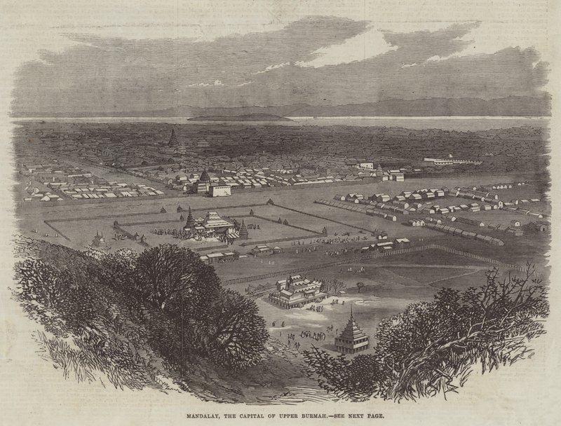 Mandalay, Felső-Burmah fővárosa (metszet) alkotó: English School