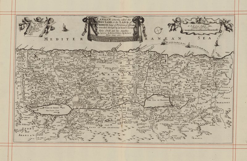 Kánaán vagy a Szentföld térképe (metszet) alkotó: English School