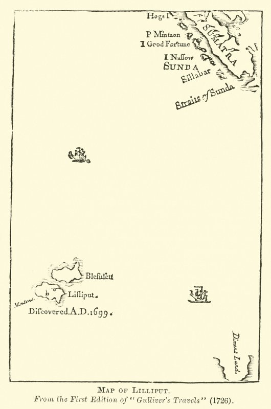 Lilliput térképe alkotó: English School