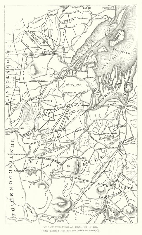 A Lápok térképe 1830-ban lecsapolva (metszet) alkotó: English School