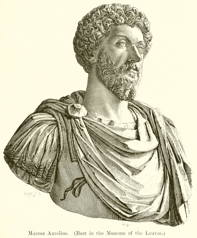 Marcus Aurelius. (mellszobor a Louvre Múzeumban) alkotó: English School