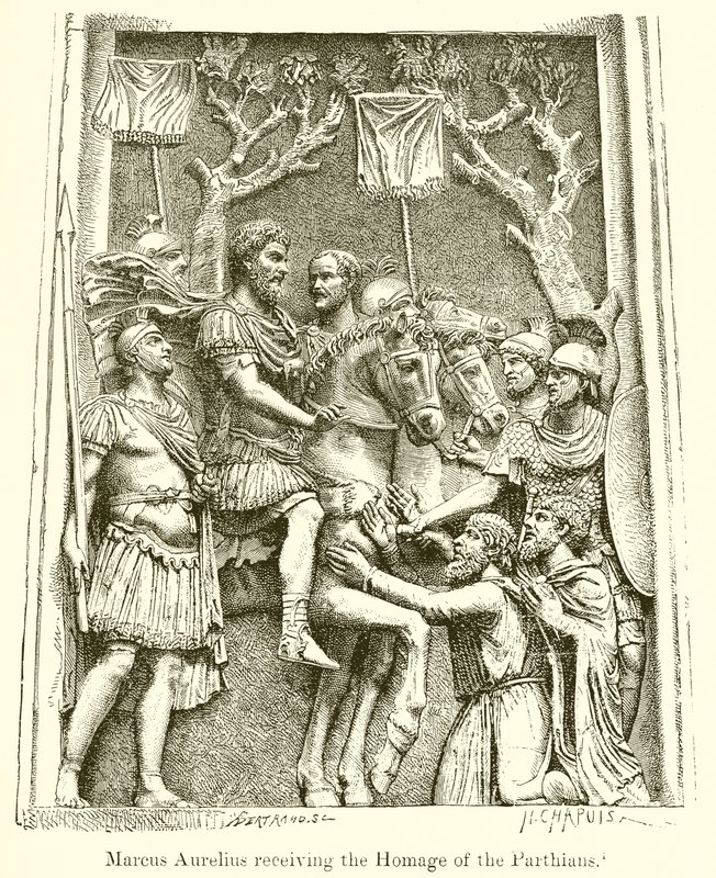 Marcus Aurelius megkapta a pártusok hódolatát alkotó: English School