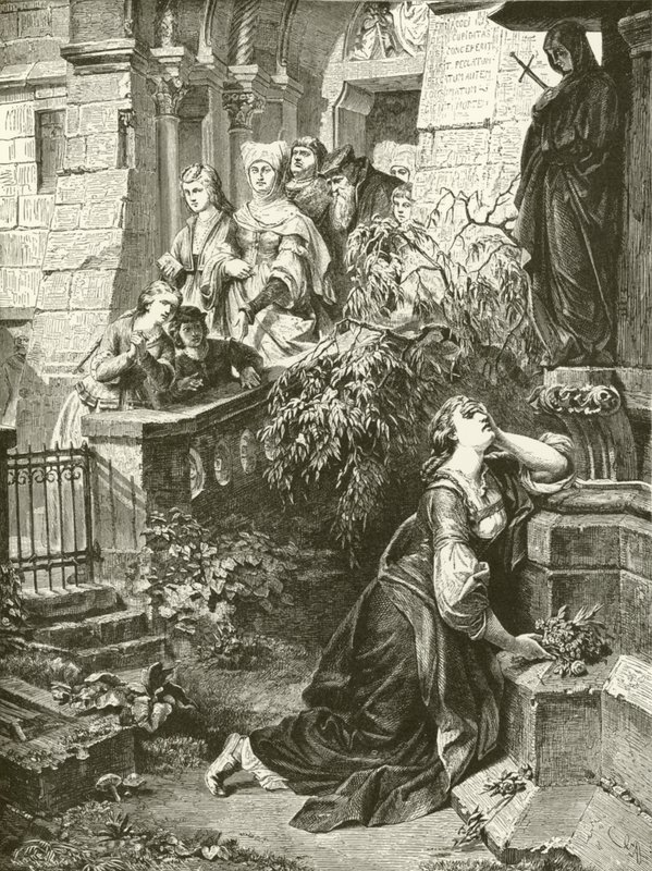 Margit a Mater Dolorosa előtt (mélynyomás) alkotó: English School