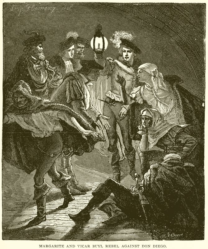 Marguerite és Buyl vikárius fellázad Don Diego ellen alkotó: English School