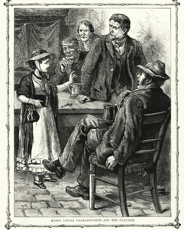 Maria Louisa Charlesworth és az orvvadász (metszet) alkotó: English School