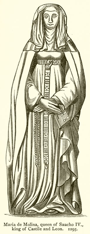 Maria de Molina, IV. Sancho királynője, Kasztília és León királya. 1295 alkotó: English School