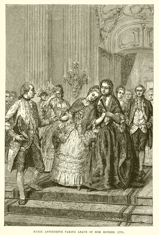 Marie Antoinette búcsút vesz édesanyjától alkotó: English School