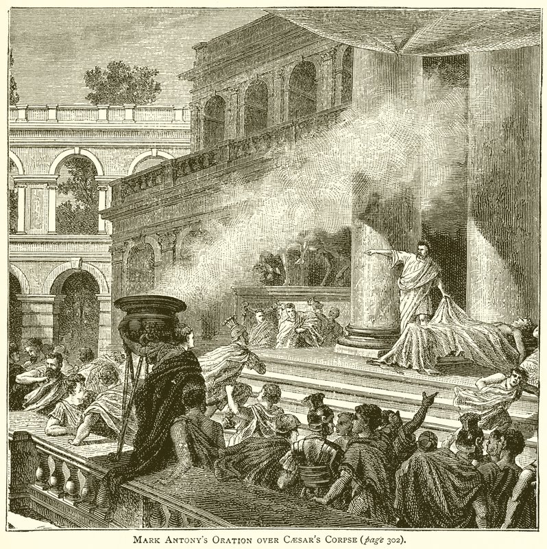 Mark Antonius beszéde Caesar holtteste felett alkotó: English School