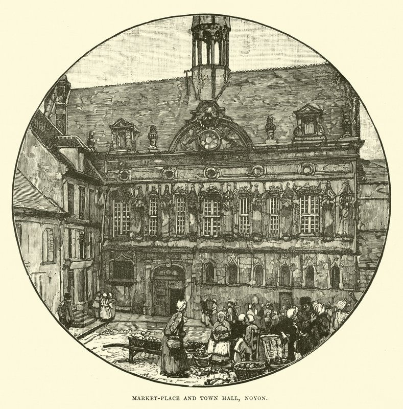 Piactér és városháza, Noyon alkotó: English School