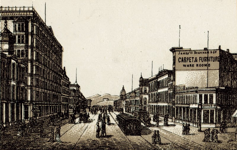 Market Street (litho) alkotó: English School