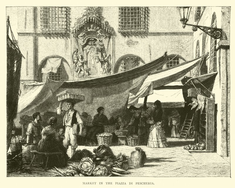 Piazza di Pescheria piac alkotó: English School