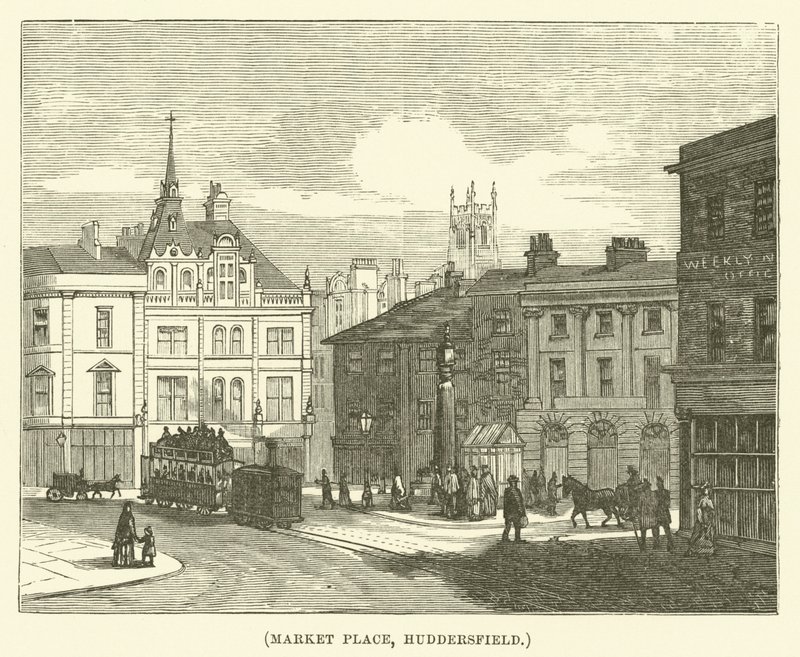 Piactér, Huddersfield (metszet) alkotó: English School