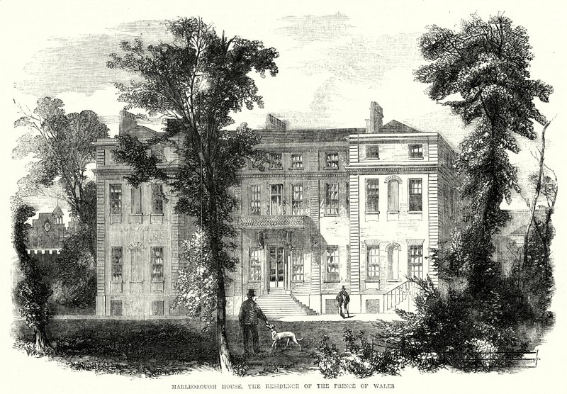 Marlborough-ház, a walesi herceg rezidenciája (metszet) alkotó: English School