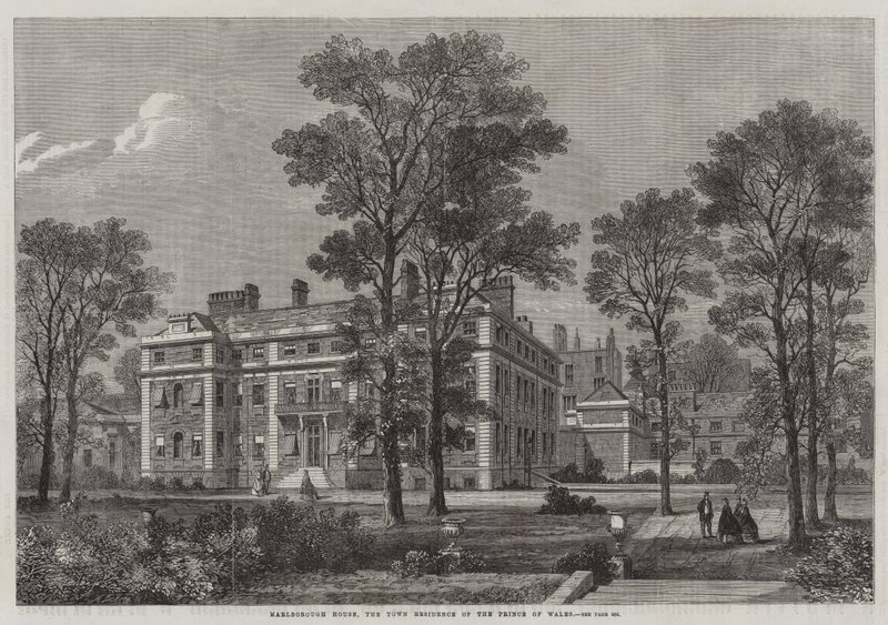 Marlborough-ház, a walesi herceg városi rezidenciája (metszet) alkotó: English School