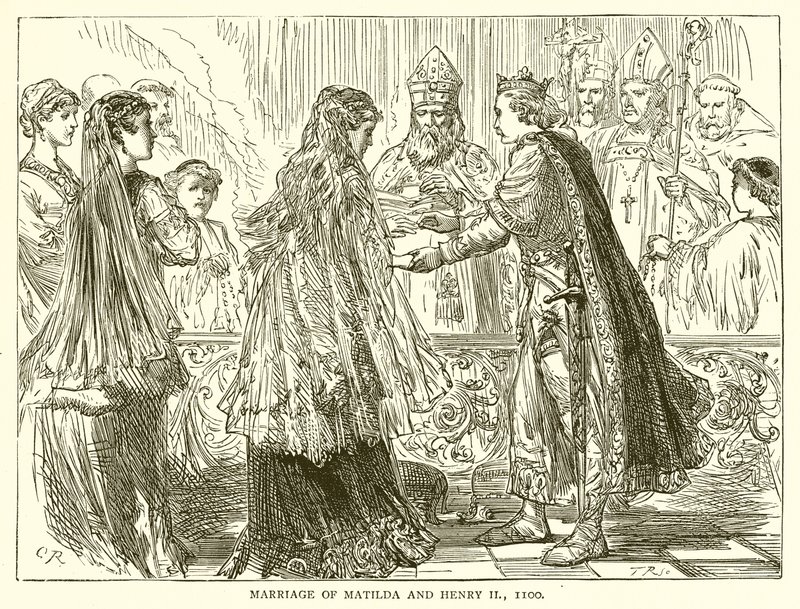 Matilda és II. Henrik házassága, 1100 alkotó: English School