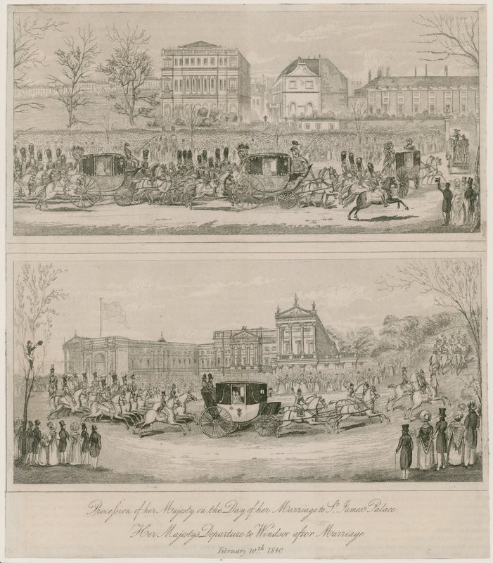 Viktória királynő és Albert herceg házassága, 1840. február 10 alkotó: English School
