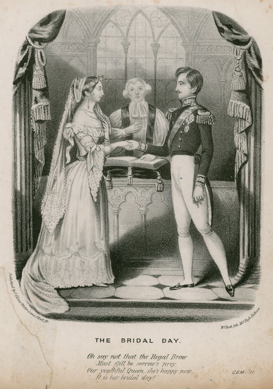 Viktória királynő és Albert herceg házassága, 1840. február 10 alkotó: English School