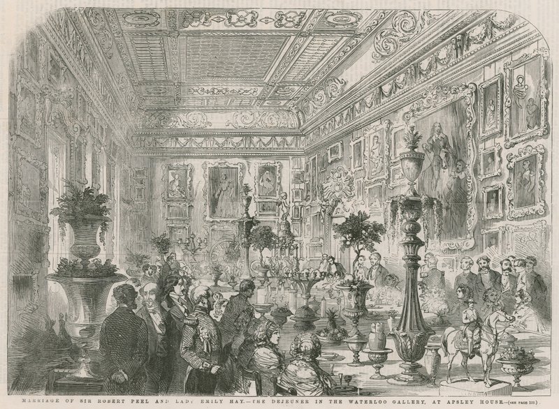 Sir Robert Peel és Lady Emily Hay házassága alkotó: English School