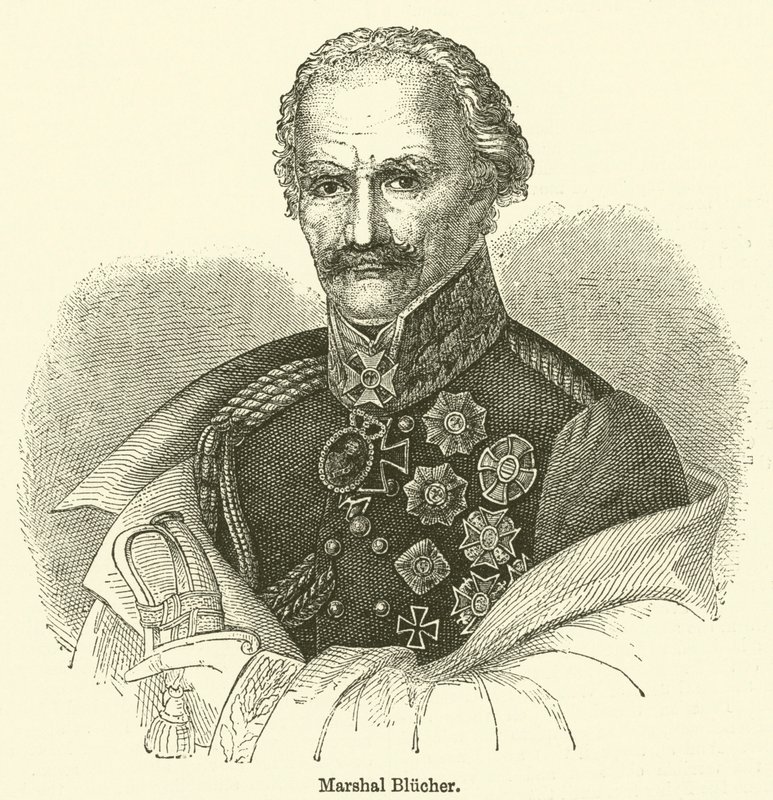 Blucher marsall (metszet) alkotó: English School