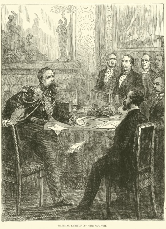 Leboeuf marsall a Tanácsban, 1870 alkotó: English School