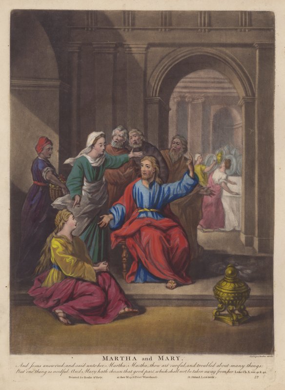 Márta és Mária (színes litó) alkotó: English School